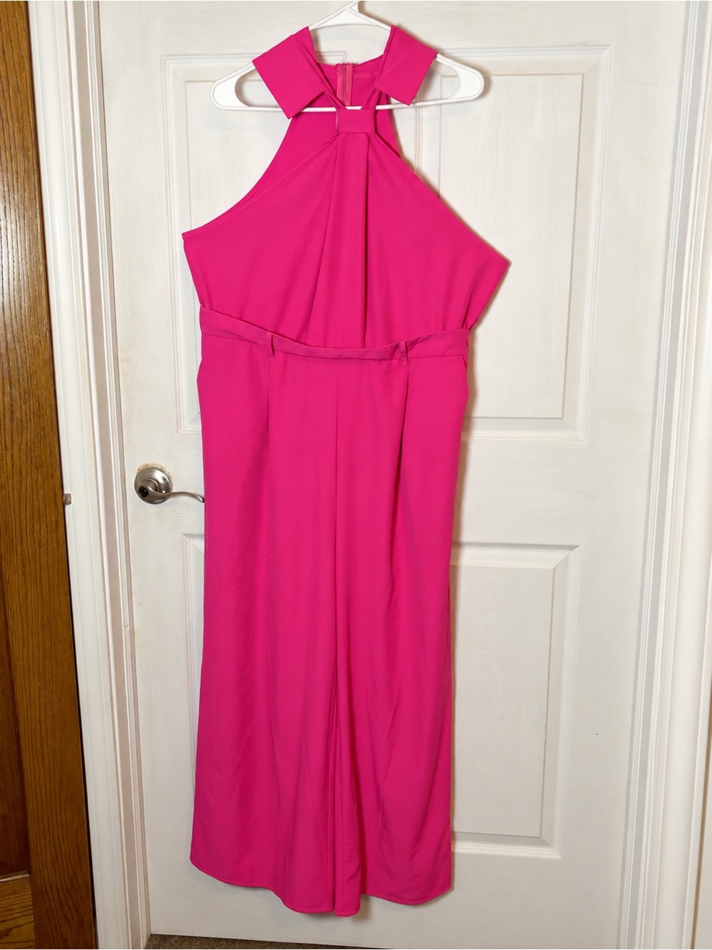 SHEIN Fuchsia High Neck Jumpsuit